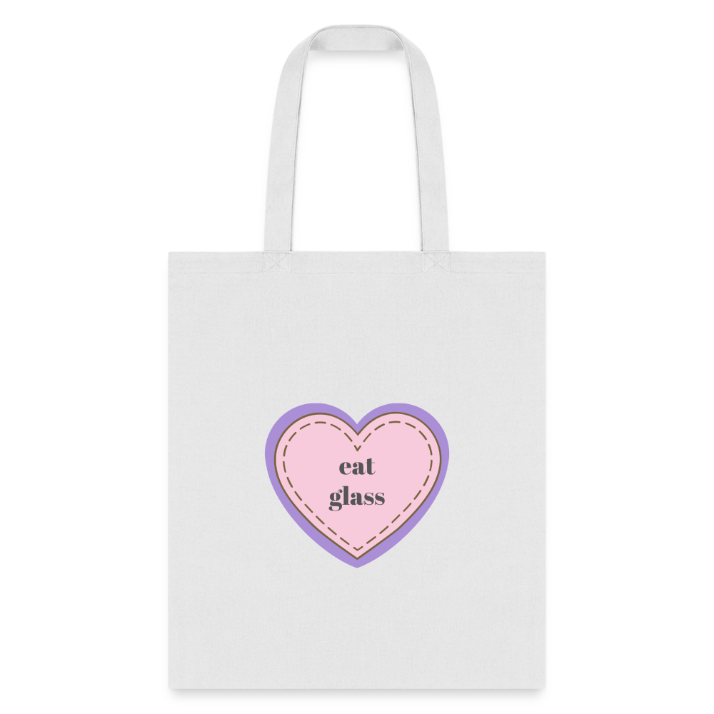 Eat Glass Tote Bag - white