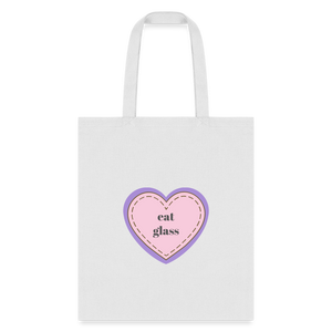 Eat Glass Tote Bag - white