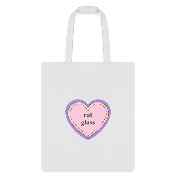 Eat Glass Tote Bag - white