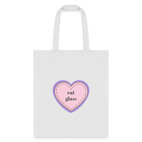 Eat Glass Tote Bag - white