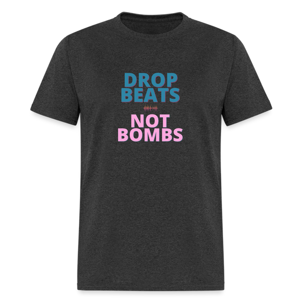 Drop Beats Not Bombs Classic T-Shirt - heather black