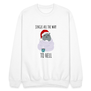 Jingle All The Way To Hell Crewneck - white