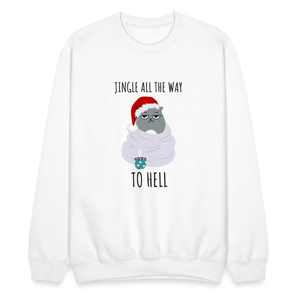 Jingle All The Way To Hell Crewneck - white