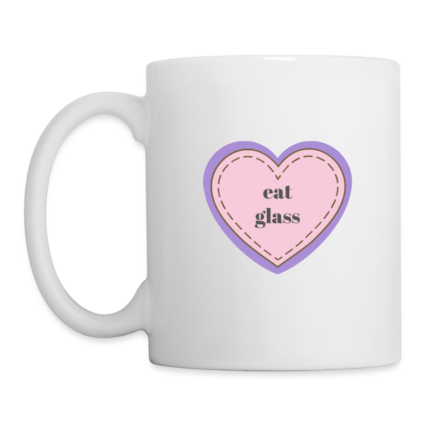 Eat Glass Mug - white