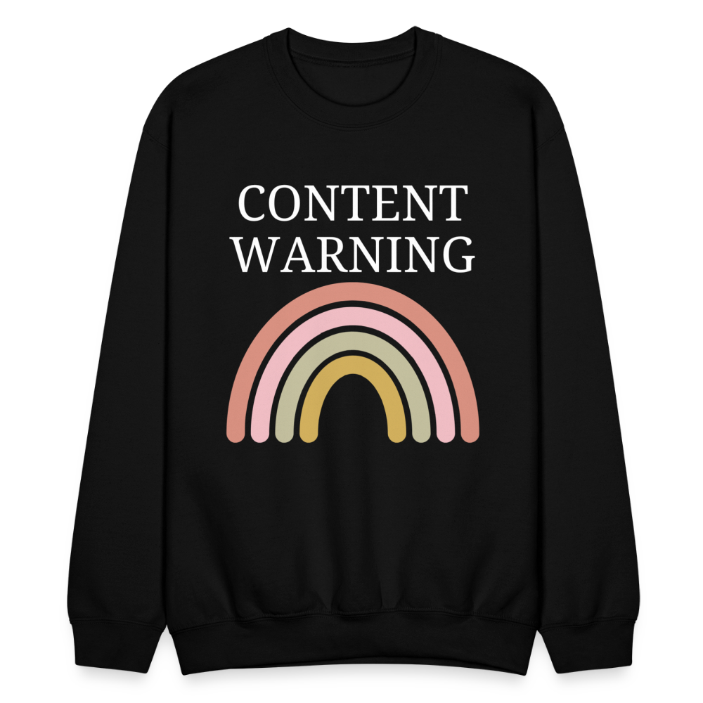 Content Warning Sweatshirt - black