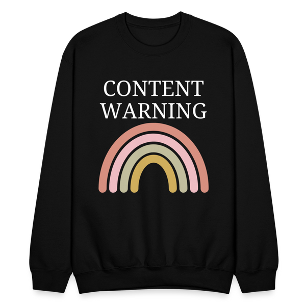 Content Warning Sweatshirt - black