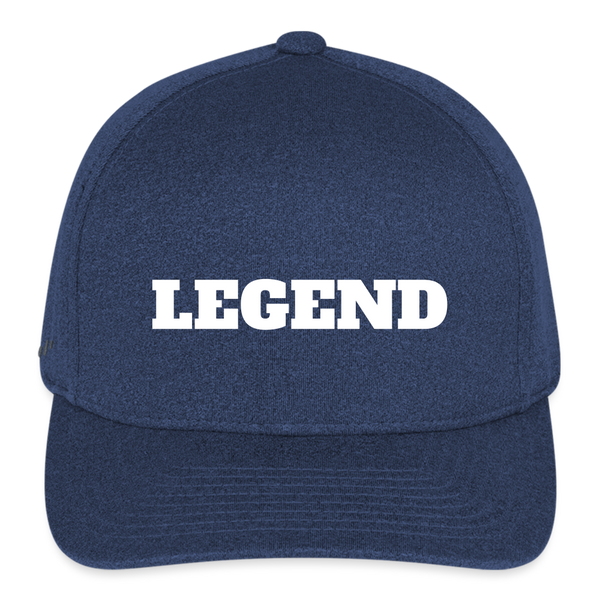 LEGEND Fitted Melange Baseball Cap - heather navy