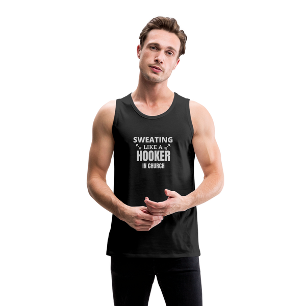 Sweating Like A Hooker In Church Men’s Tank - black