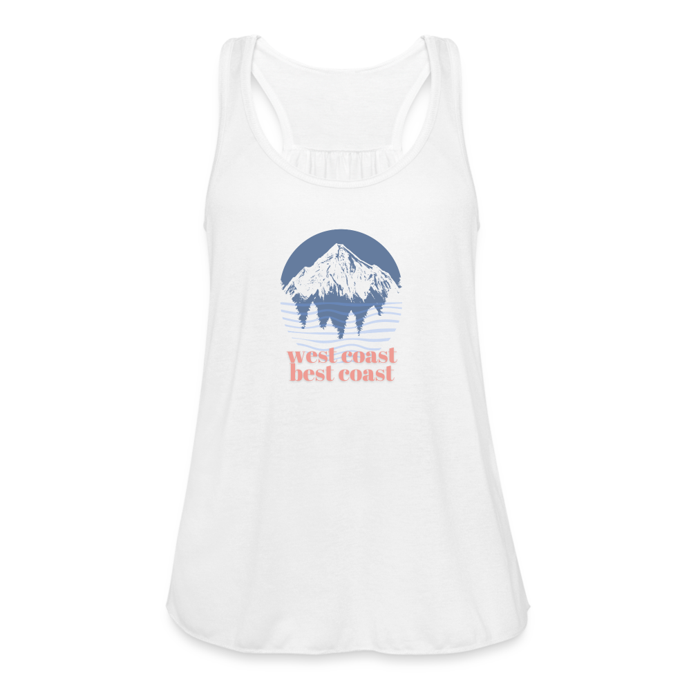 West Coast Best Coast Women's Flowy Tank - white