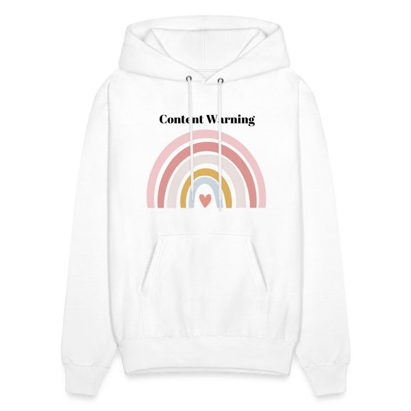 Content Warning Unisex Hoodie - white