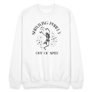 Surviving Purely Out of Spite Crewneck - white