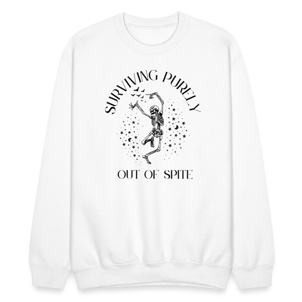 Surviving Purely Out of Spite Crewneck - white