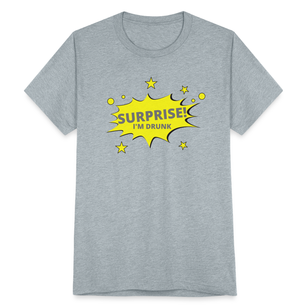 Surprise I'm Drunk T-Shirt - heather grey