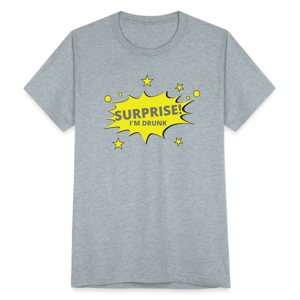 Surprise I'm Drunk T-Shirt - heather grey