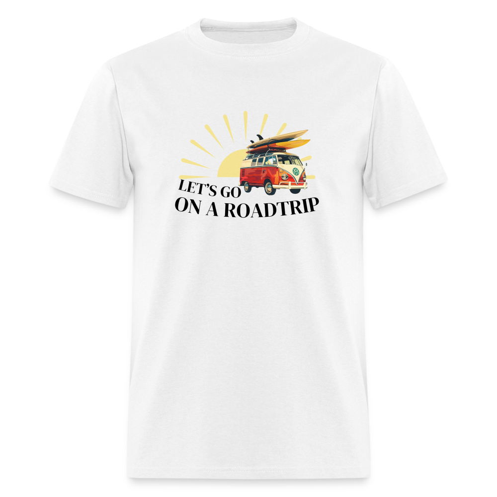 Let's Go On A Roadtrip Unisex Classic T-Shirt - white