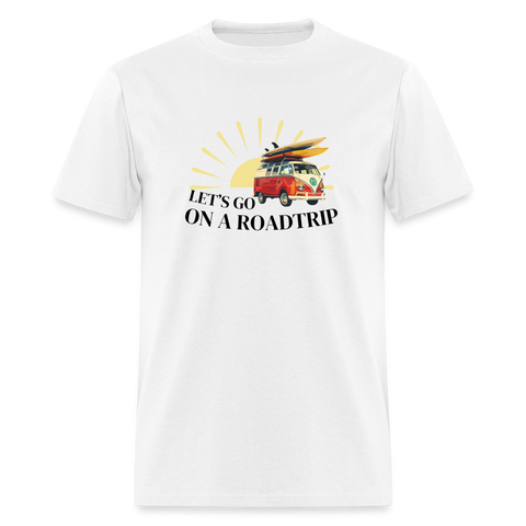 Let's Go On A Roadtrip Unisex Classic T-Shirt - white