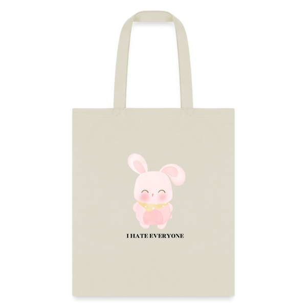 I Hate Everyone Tote Bag - natural