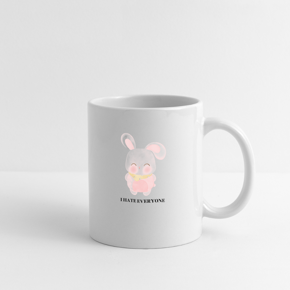 I Hate Everyone Mug - white