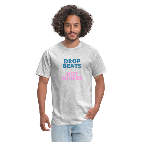 Drop Beats Not Bombs Classic T-Shirt - heather gray