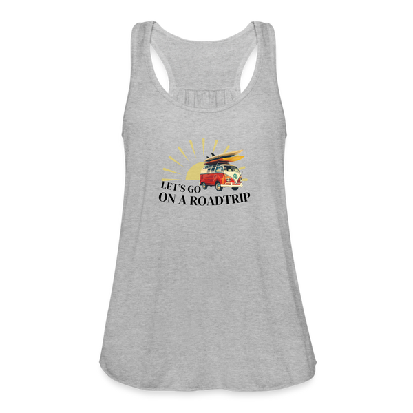 Let's Go On A Road Trip Women's Flowy Tank - heather gray