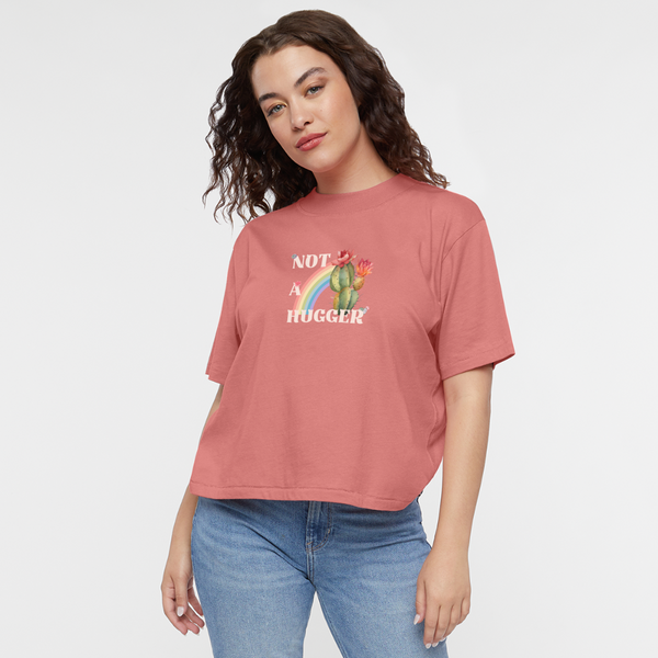 Not A Hugger Women's Boxy Tee - mauve