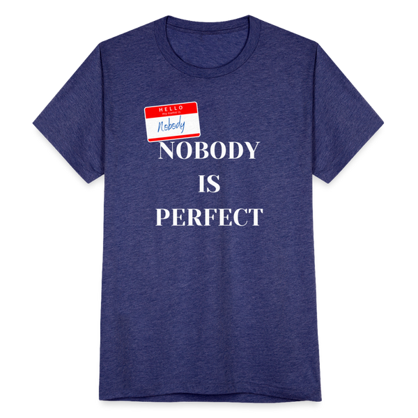 Nobody Is Perfect T-Shirt - heather indigo