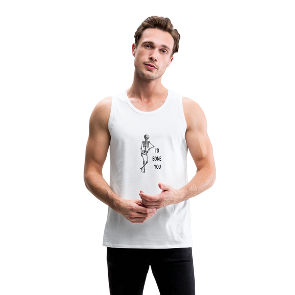 I'd Bone You Men’s Tank - white