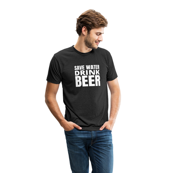 Save Water Drink Beer T-Shirt - heather black