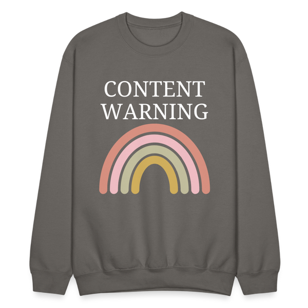 Content Warning Sweatshirt - asphalt gray