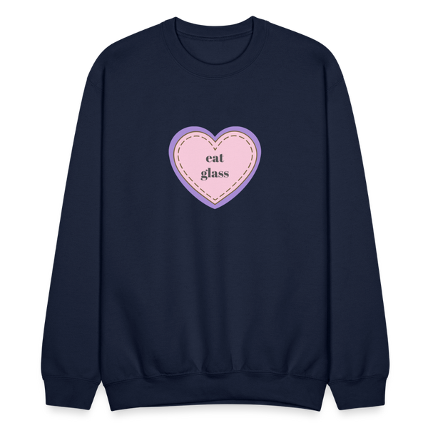 Eat Glass Crewneck Sweatshirt - navy