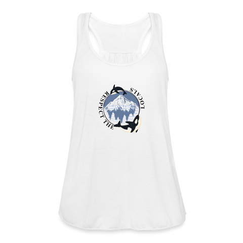 Respect The Locals Women's Flowy Tank - white