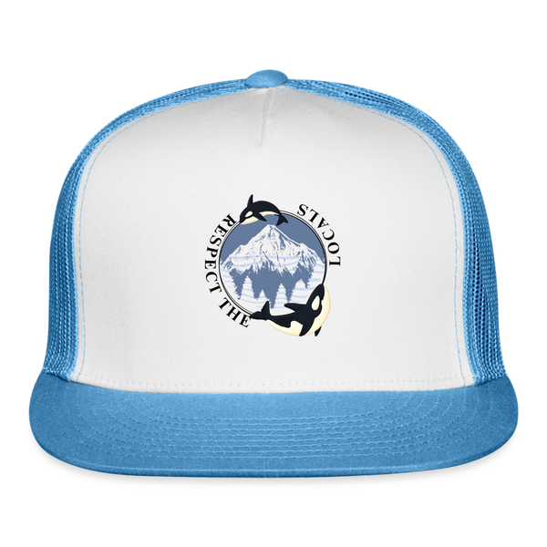 Respect The Locals Trucker Cap - white/blue