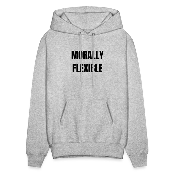 Morally Flexible Men's Hoodie - heather gray