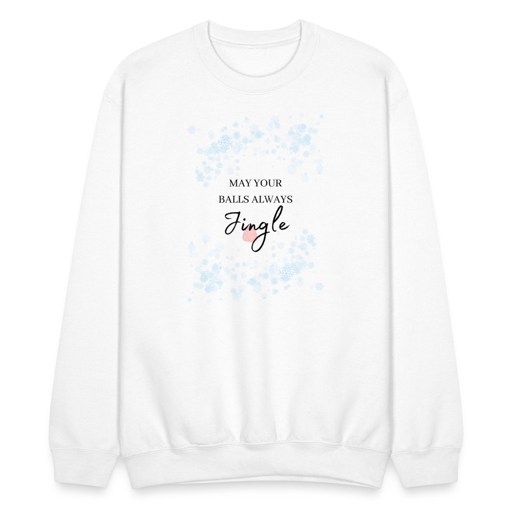 May Your Balls Always Jingle Crewneck - white