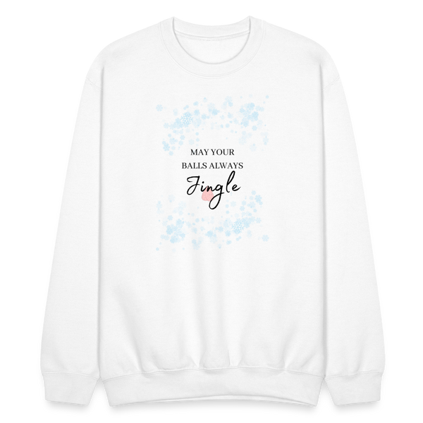 May Your Balls Always Jingle Crewneck - white