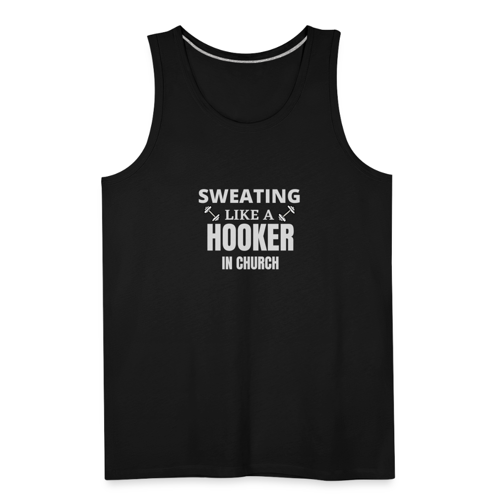 Sweating Like A Hooker In Church Men’s Tank - black