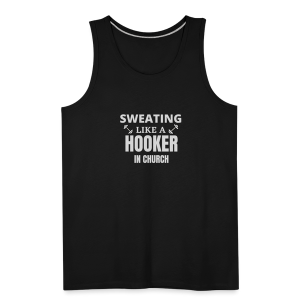 Sweating Like A Hooker In Church Men’s Tank - black