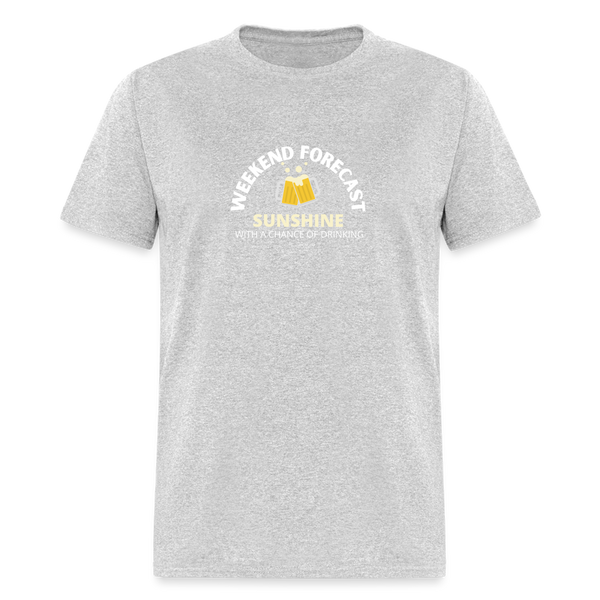 Weekend Forecast Sunshine with a Chance of Drinking Unisex Classic T-Shirt - heather gray