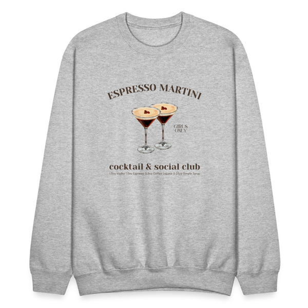 Espresso Martini Cocktail & Social Club Crewneck - heather gray