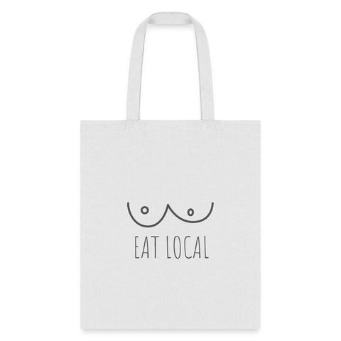 Eat Local Tote Bag - white