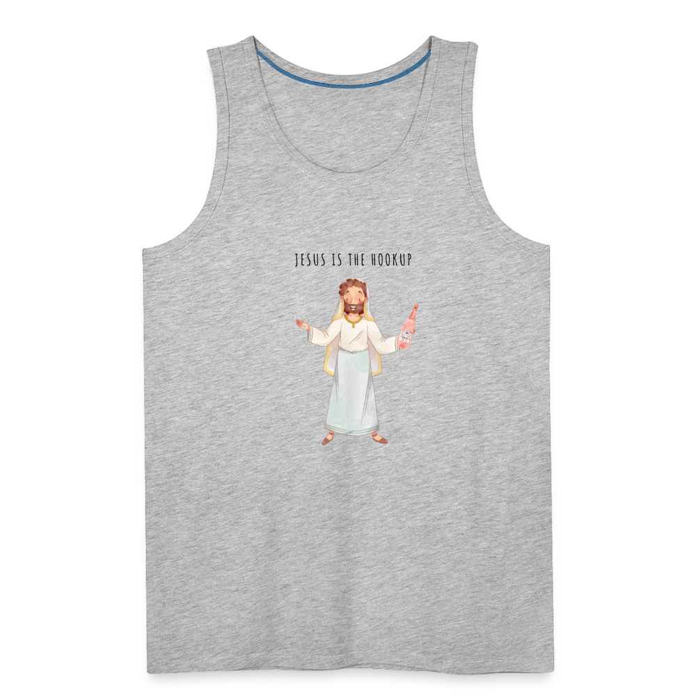 Jesus Is The Hookup Men’s Tank - heather gray