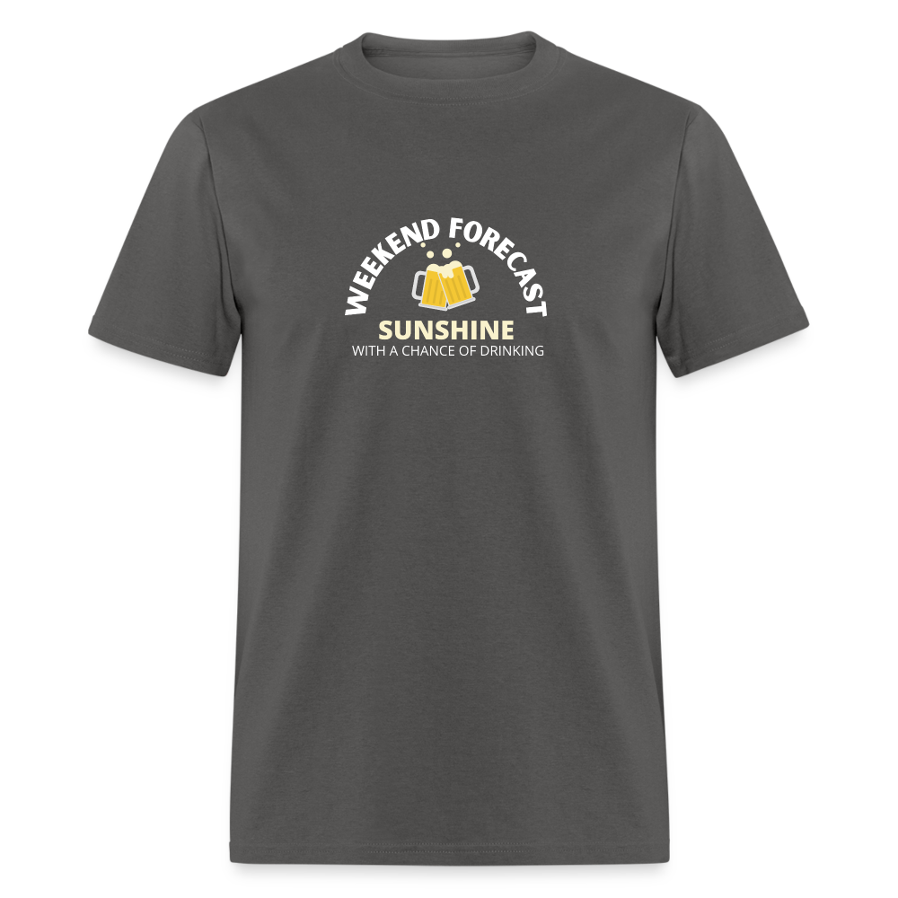 Weekend Forecast Sunshine with a Chance of Drinking Unisex Classic T-Shirt - charcoal