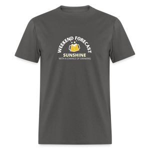 Weekend Forecast Sunshine with a Chance of Drinking Unisex Classic T-Shirt - charcoal