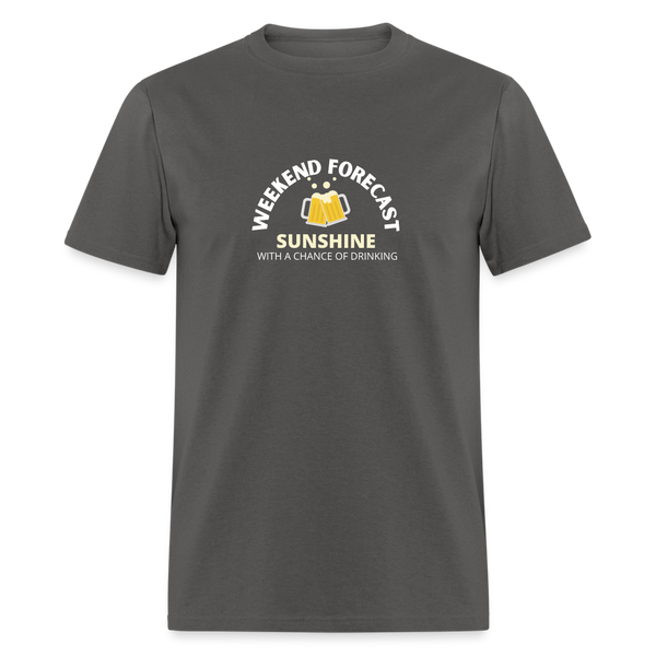 Weekend Forecast Sunshine with a Chance of Drinking Unisex Classic T-Shirt - charcoal