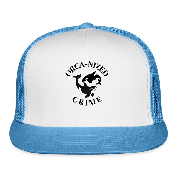 Orca-Nized Crime Trucker Cap - white/blue