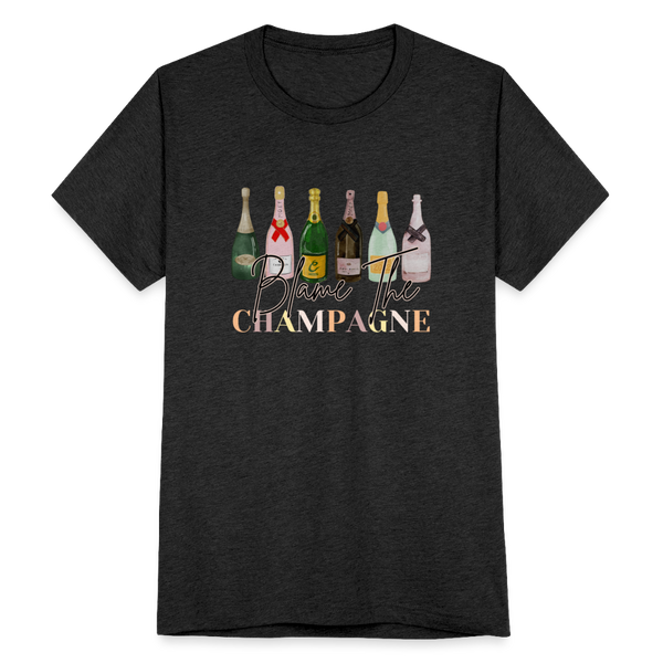 Blame The Champagne T-Shirt - heather black