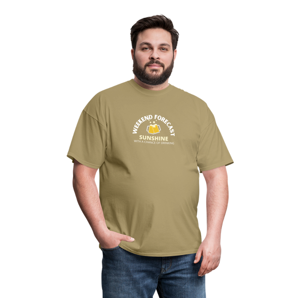 Weekend Forecast Sunshine with a Chance of Drinking Unisex Classic T-Shirt - khaki