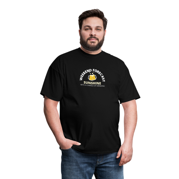 Weekend Forecast Sunshine with a Chance of Drinking Unisex Classic T-Shirt - black