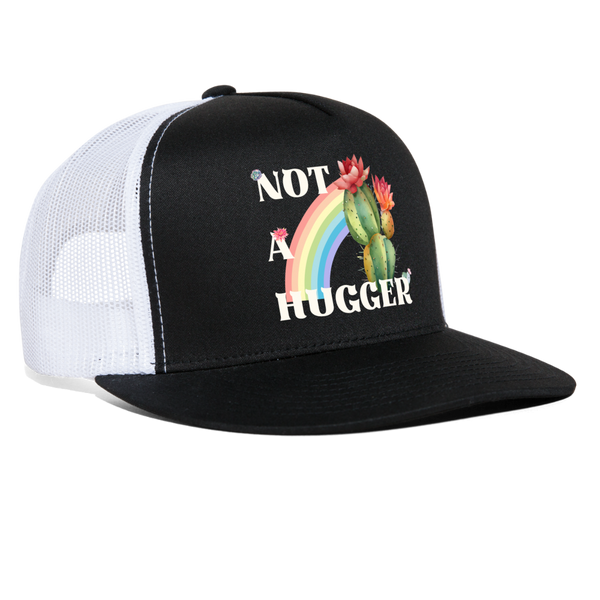 Not A Hugger Trucker Cap - black/white