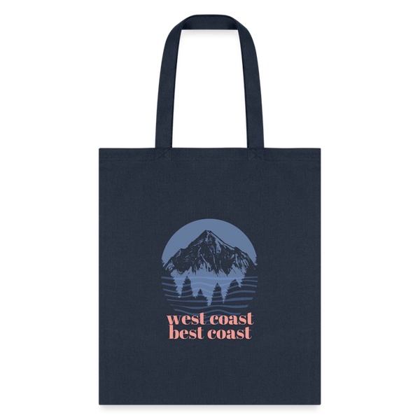 West Coast Best Coast Tote Bag - navy